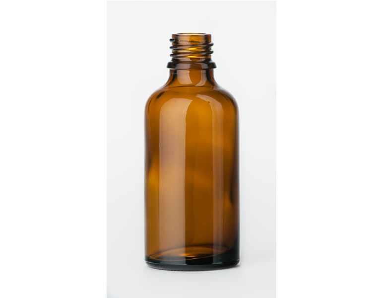 50ml barna folyadékos cseppentős üveg